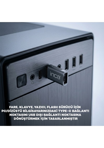 Inca Itpc-01us Type-c To Usb 3.0 Dönüştürücü Adaptör Otg 10 Gbps 5a Hızlı Şarj