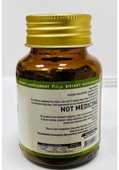 Afye Enginar Ekstraktı 600 Mg Artichoke Özü 60 Kapsül