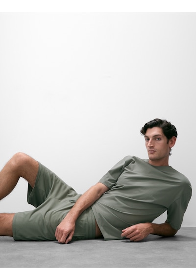 Marks & Spencer Regular Fit Supima Pijama Altı T07001231A Yeşil