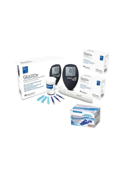 Gluco Dr Şeker Ölçüm Cihazı + 100 Adet Strip + 100 Adet Lanset