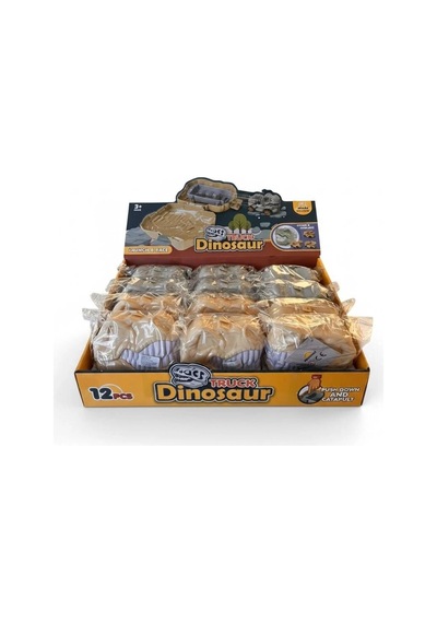 Dinozor Kamyon Bas Fırlat Eğitici Oyuncak Araç, Çocuklar İçin Tekli Paket Bx-316576