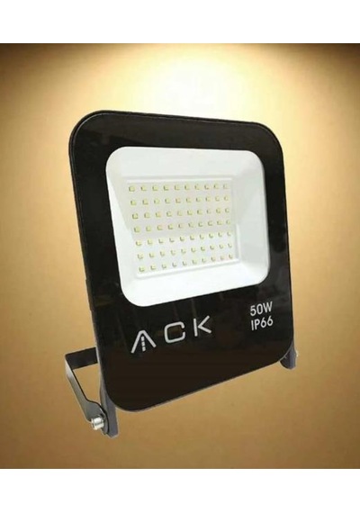 Ack 50w Led Projektör Ip66 Suya Dayanıklı 3000k Sarı Işık 5100lmn At62-05002