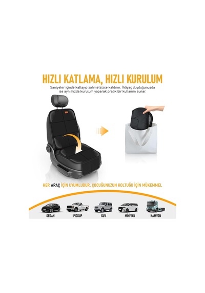 Haegs Oto Koltuk Koruyucu Kılıf, Çocuk Oto Koltuğu İçin Koruyucu Örtü, Kalın Pedli Araba Araç Koltuk Minderi Su Geçirmez Evcil Hayvan, Kedi Köpek Araç