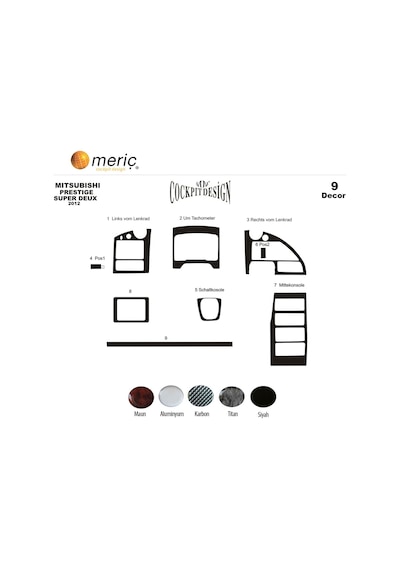 Meriç® Mitsubishi Temsa Prestige Ön Torpido Kaplama 9 Parça 12-16 (530158449)