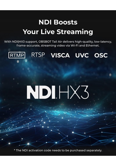 Tail Air Ndı Streaming Camera 4k, Aı Tracking Ptz Kamera, Akıllı Uygulamalı, Jest Kontrolü, Hdmı/usb-c/kablosuz Web