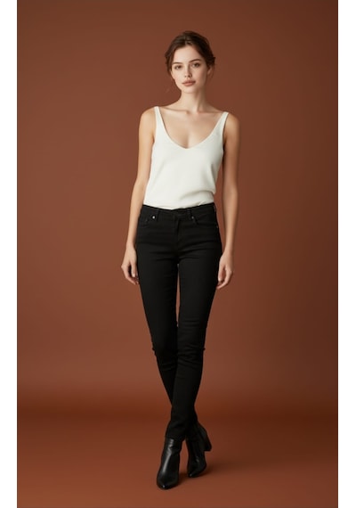 Skinny Kalıp Kadın Pantolon-byn-36000 Siyah