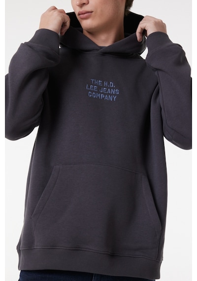 Lee Relaxed Fit Geniş Kesim Kapüşonlu Içi Polarlı Sırt Baskılı Antrasit Sweatshirt LM05RHON Siyah Lee Relaxed Fit Geniş Kesim Kapüşonlu Içi Polarlı Sırt Baskılı Antrasit Sweatshirt LM05RHON Siyah