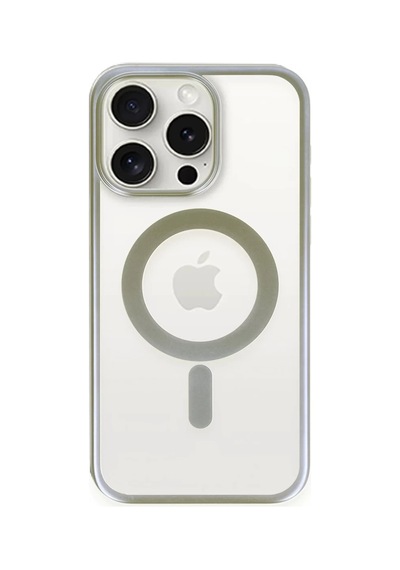 Apple iPhone Uyumlu  15 Pro Uyumlu Kılıf Erozi Magsafe Kapak - Gri