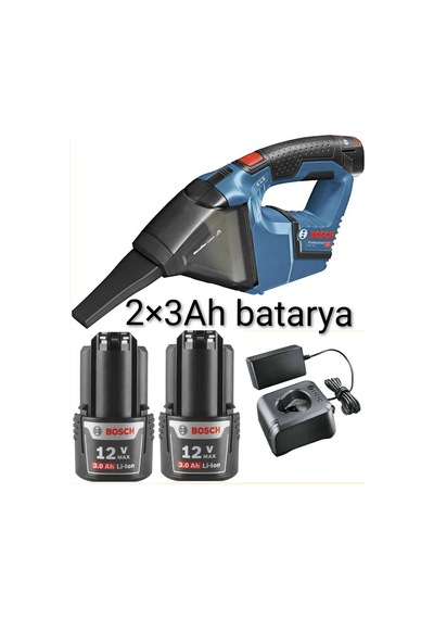 Gas 12 Volt 3 Amper Çift Batarya Şarlı El-araç Süpürgesi