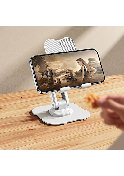 Masaüstü Telefon & Tablet Tutucu Standı Karbon Çelik Gövde 40 Kg Taşıma Kapasitesi 360 Dönen Başlık
