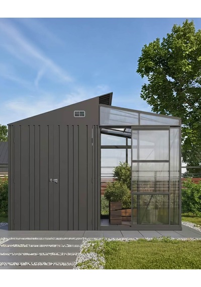 Garden Eden Xl Seralı Metal Bahçe Kulübesi