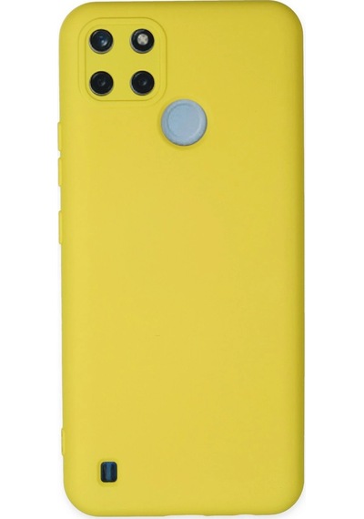 Cosmotex Newface Realme C25y Kılıf Nano İçi Kadife Silikon - Sarı