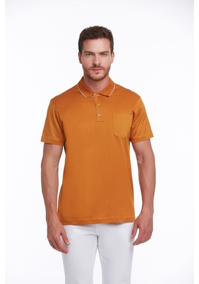 Hatemoğlu Turuncu Regular Fit %100 Pamuk Basic Polo Yaka Tişört-Turuncu Hatemoğlu Turuncu Regular Fit %100 Pamuk Basic Polo Yaka Tişört-Turuncu
