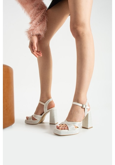 Dabab Shoes Lumera Kadın Taşlı 11cm Platform Topuklu Çapraz Bantlı Abiye Sandalet Ayakkabı Ekru Dabab Shoes Lumera Kadın Taşlı 11cm Platform Topuklu Çapraz Bantlı Abiye Sandalet Ayakkabı Ekru