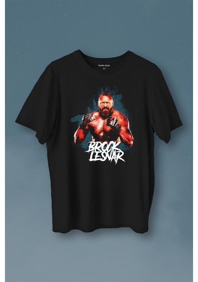 Brock Lesnar Wwe Ufc Amerikan Güreşi Spor Baskılı Tişört Unisex T-shirt 001