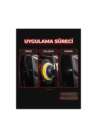 Oto Araç Boya Çizik Giderici Cırtlı Pasta Cila Pedi 160 Mm Kuzu Postu Yün Polisaj Keçesi