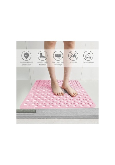 Seahome Kaydırmaz Duşakabin Banyo Ve Duş Paspası Kare Bubble 54 X 54 Cm Pembe Renk Sea149p Diğer