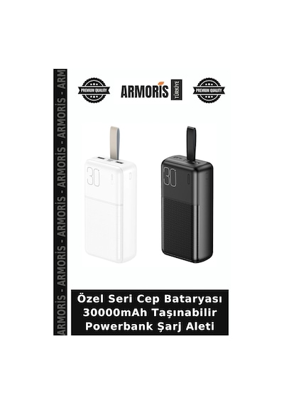 Özel Seri Cep Bataryası 30000mah Taşınabilir Powerbank Şarj Aleti Çok Renkli