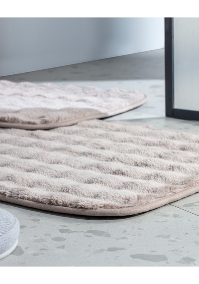 Madame Coco Reflet Bubble 2'li Banyo Paspası - Taş 8684427127872 Taş