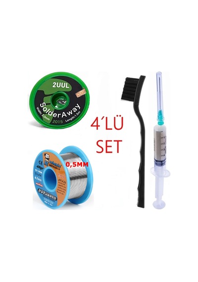 Mechanic/ Lehim Sn63/pb37 40g 0,5mm Havya Lehim Teli Flux Lehim Toplama 2uul-2015 Emme Teli 2,0mm Set12