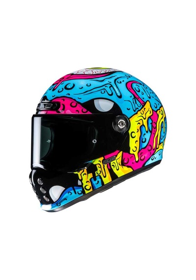Hjc V10 Squeeze Mc28 Kask Çok Renkli