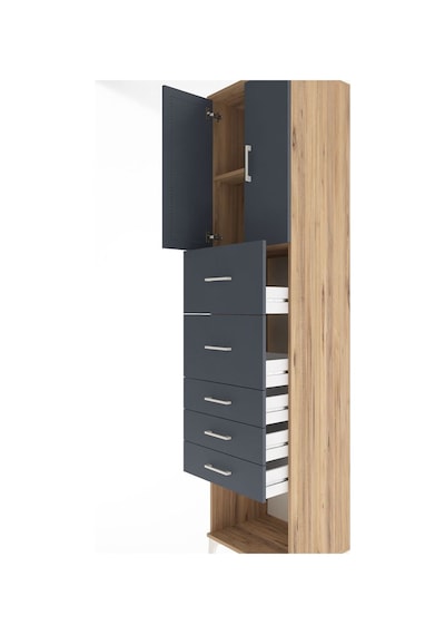 Hyperion Dolap 2 Raflı 5 Çekmeceli 2 Kapaklı 60x44x243 Çam-an... Çam Hyperion Dolap 2 Raflı 5 Çekmeceli 2 Kapaklı 60x44x243 Çam-an... Çam