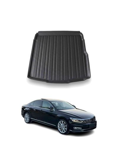Vw Passat B8 Sedan 2015+ Uyumlu Araca Özel Kauçuk Tpe Bagaj Havuzu Siyah