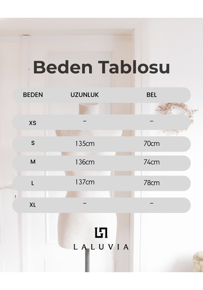 Laluvia Kahverengi Puantiyeli Sırt Detaylı Elbise - 4922 Kahverengi