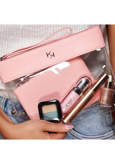 Kiko Makyaj Çantası Transparent Beauty Case 003 Pink