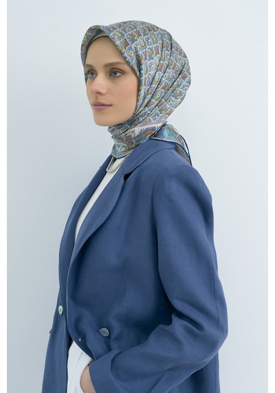 Armine Saf İpek Sura Eşarp-2026 İlkbahar-yaz- 951800d Mavi