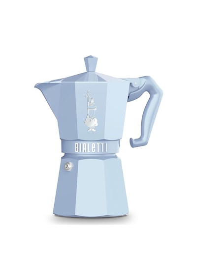 Bialetti - Exclusive: 6 Cups Ocak Üstü Espresso Pişirici - 270ml - Mavi Renk - Alüminyum Gövde - Patentli Güvenlik Valfi - Tüm Ocak Türleri İçin Uygundur İndüksiyon Hariç Sku: Smg8690010538925