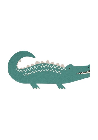 Meri Meri - Crocodile Napkins - Timsah Peçeteler - 16'lı