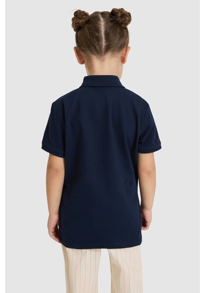 U.s. Polo Assn. Kız Çocuk Lacivert Tişört Basic 50328218-vr033