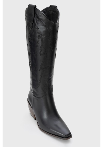 Luvishoes Luvi Shoes Pietro Siyah Cilt Hakiki Deri Kadın Western Çizme Siyah Mat Luvishoes Luvi Shoes Pietro Siyah Cilt Hakiki Deri Kadın Western Çizme Siyah Mat