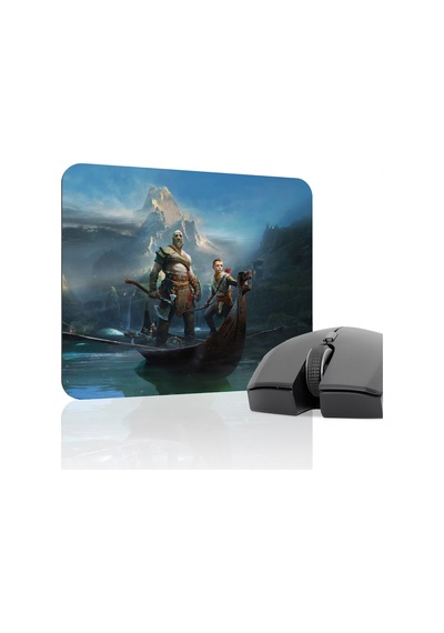 God Of War Kaymaz Dikişli Kauçuk Oyuncu Mousepad V3 - 22x18 Gaming Mouse Pad Fare Altlığı