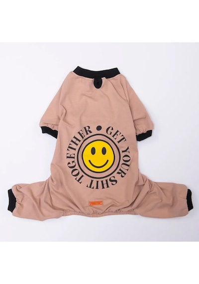 Pawstar 26903 Kahverengi Smile Küçük Irk Köpek Pijama Tulum