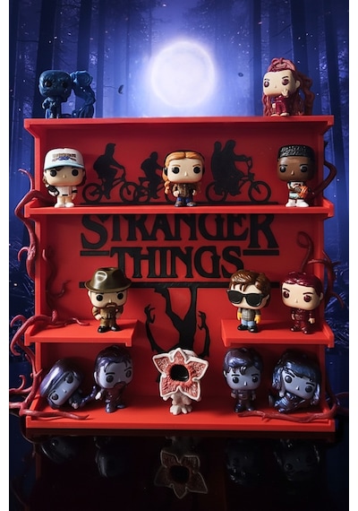 Stranger Things Temalı Oyuncak Figür Standı 3d Baskı Figür Biblo Sergileme Standı