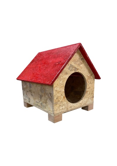 Goxawee Kedi Evi Dış Ortam Uygun Ahşap Kedi Evi Osb 39x37x34 Cm
