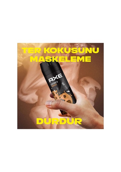 3 Adet Axe Erkek Sprey Deodorant Leather & Cookies 48 Saat Etkileyeci Koku 150 Ml Deri