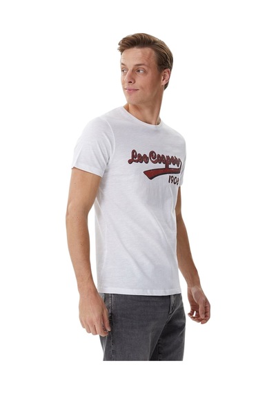 Lee Cooper Hardy Erkek O Yaka T-shirt Beyaz