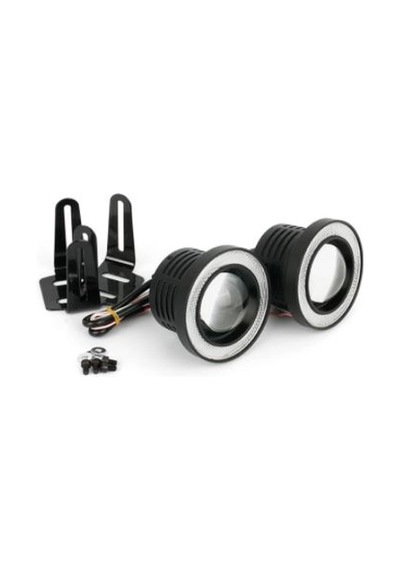 Universal Mercekli Angel Sis Farı Metal Su Geçirmez 76 Mm Kırmızı