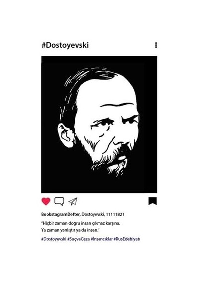 Dostoyevski Bookstagram Defter Çok Renkli