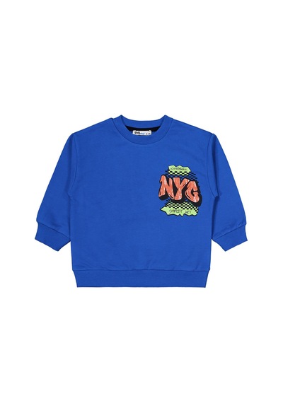 Civil Boys Nyc Baskılı 2-5 Yaş Eşofman Takımı - Mavi Saks Mavisi