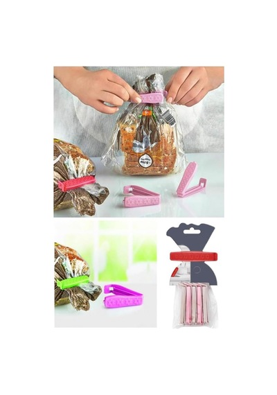 Poşet Klipsi, Pratik Poşet Klipsi, Paket, Ambalaj, Torba, Çanta Kapatıcı Plastik Kilidi, Mandalı Poşet,ambalaj,paket Kilidi,mandallı Torba Kilidi 10 Adet Diğer
