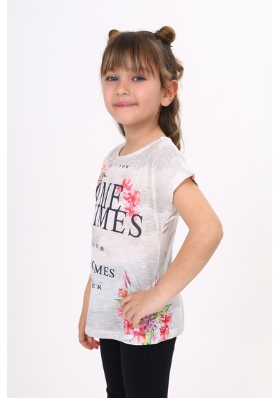 Toontoy Kids Toontoy Kız Çocuk Sometimes Baskılı Tişört Siyah