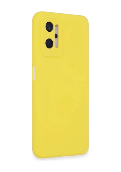 Realme 9i 4g Uyumlu Kılıf Nano İçi Kadife Silikon - Sarı