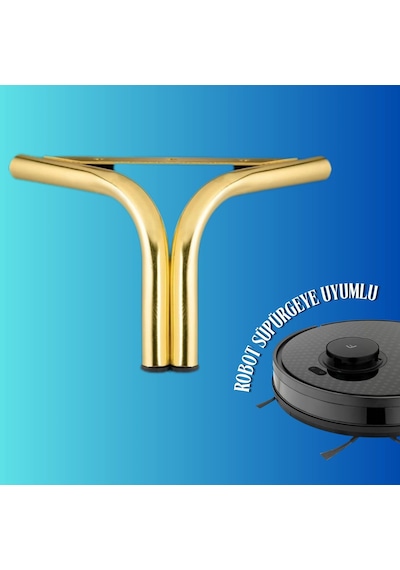18 Cm Metal Magnolia Koltuk Ayağı Mobilya Ayağı Ünite Ayağı Konsol Ayağı Puf Berjer Ayağı Gold
