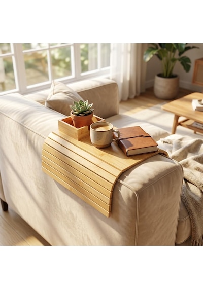 Deconox Bambu Koltuk Kenarı Tepsisi Ve Organizer - Katlanabilir Bölmeli Ahşap Kanepe Yanı Sehpa, Bardaklık Ve Kuman Diğer Deconox Bambu Koltuk Kenarı Tepsisi Ve Organizer - Katlanabilir Bölmeli Ahşap Kanepe Yanı Sehpa, Bardaklık Ve Kuman Diğer