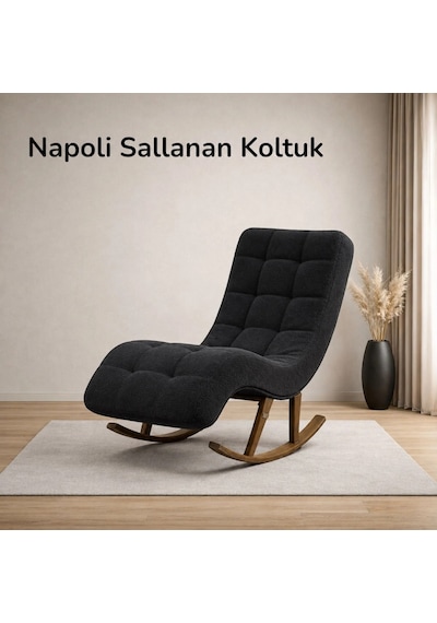 Smarto Relax Napoli Sallanan Ergonomik Dinlenme Koltuğu Tv Koltuğu Berjer Siyah