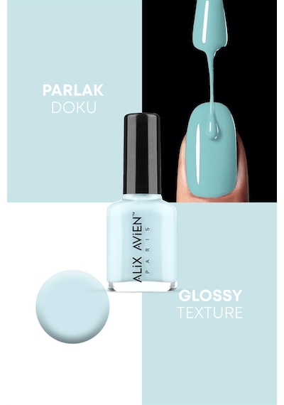 Alix Avien Turkuaz Mavi Oje 71 Yüksek Pigmentli Uzun Süreli Kalıcılık Hızlı Kuruma Nail Lacquer 71